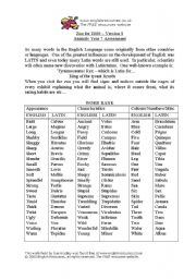 English Worksheet: animals