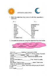 English Worksheet: Opposite Adjectives