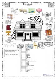 English Worksheet: The House_Furniture 09/21/2008