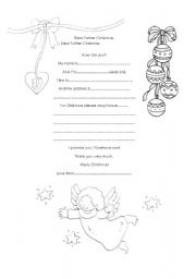 English Worksheet: letter to Santa