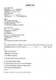 English Worksheet: Perfect day - song