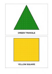 English Worksheet: Shapes Flashcards