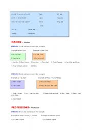 English Worksheet: Professions & to be 