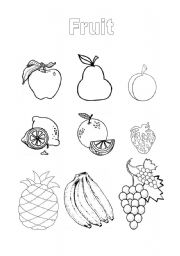 English Worksheet: Fruit