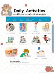 English Worksheet: Daily Activities practice exercise 