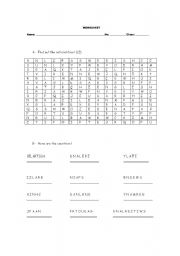 English Worksheet: Finding nationalities