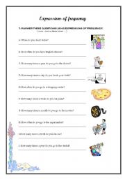English worksheet: expressions of time