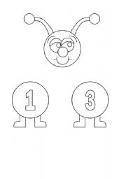 English Worksheet: Caterpillar Numbers