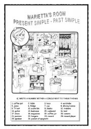English Worksheet: PRESENT SIMPLE - PAST SIMPLE
