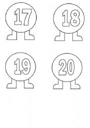 English worksheet: Numbers 17-20