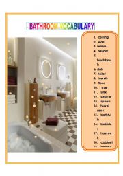 English Worksheet: Bathroom Vocabulary