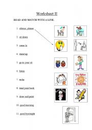 English Worksheet: commands