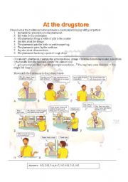English Worksheet: At the drugstore role play and conversation maker (003)