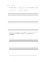 English Worksheet: composition - Step by step 