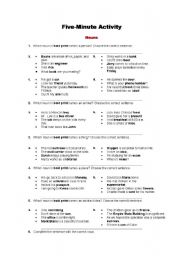 English worksheet: Nouns