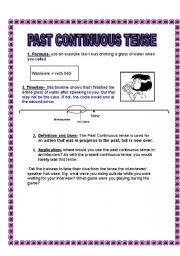 English Worksheet: PAST CONTINUOUS TENSE