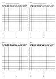English Worksheet: Student Wordsearch