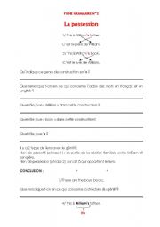 English Worksheet: the genitive