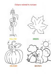 English Worksheet: Autumns and its colours