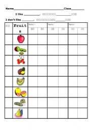 English Worksheet: Fruits 