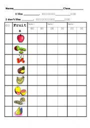 English worksheet: Fruits 