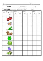 English worksheet: Vegetable 