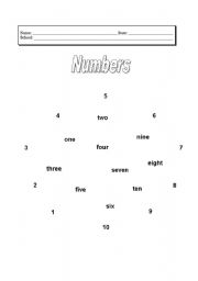 English Worksheet: Numbers