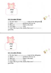 English worksheet: some and any
