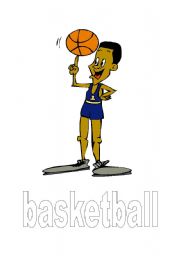 English Worksheet: sports flashcardas and wordcards