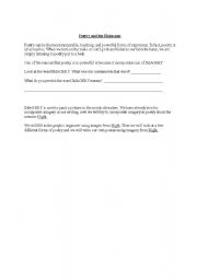 English Worksheet: Poetry and the holocaust