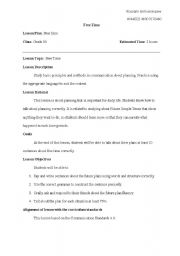 English worksheet: Free time