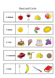 English Worksheet: Read and Circle