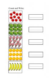 English worksheet: Count and Write