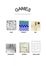 English Worksheet: Board Games