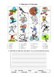 English Worksheet: Sports in Present Simple