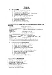 English Worksheet: PASSIVE VOICE-PRACTICE