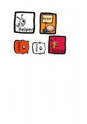 English worksheet: Helper badges