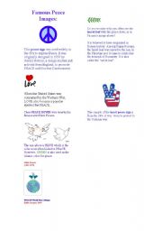 Citizenship Education: Famous Peace Signs (worksheet 2)