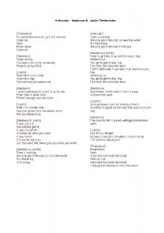 English worksheet: Song: 4 Minutes - Madonna