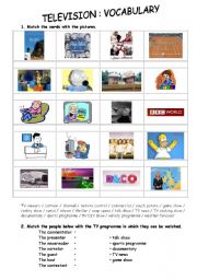 English Worksheet: television