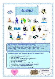 English Worksheet: Hobbies