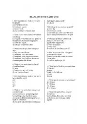 English worksheet: Quiz