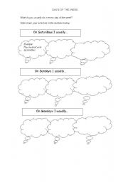 English Worksheet: Days of the week