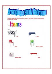 English Worksheet: Furniture