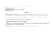 English Worksheet: grettings