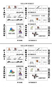 English Worksheet: City Map Flascards