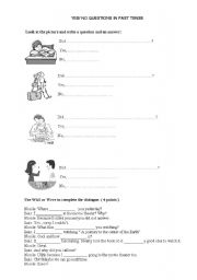 English Worksheet: Yes No Questions