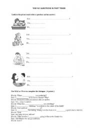 English worksheet: Yes No Questions