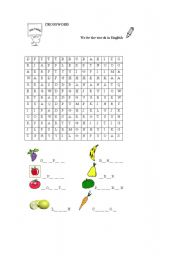 English worksheet: FRUITS