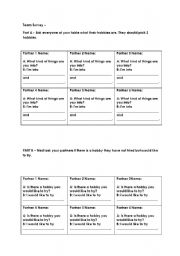 English worksheet: Hobbies